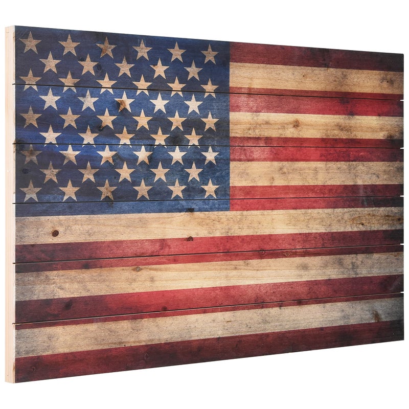 Empire Art Direct American Flag Digital Print on Solid Wood Wall Art, 24.00" x 36.00" - Image 2